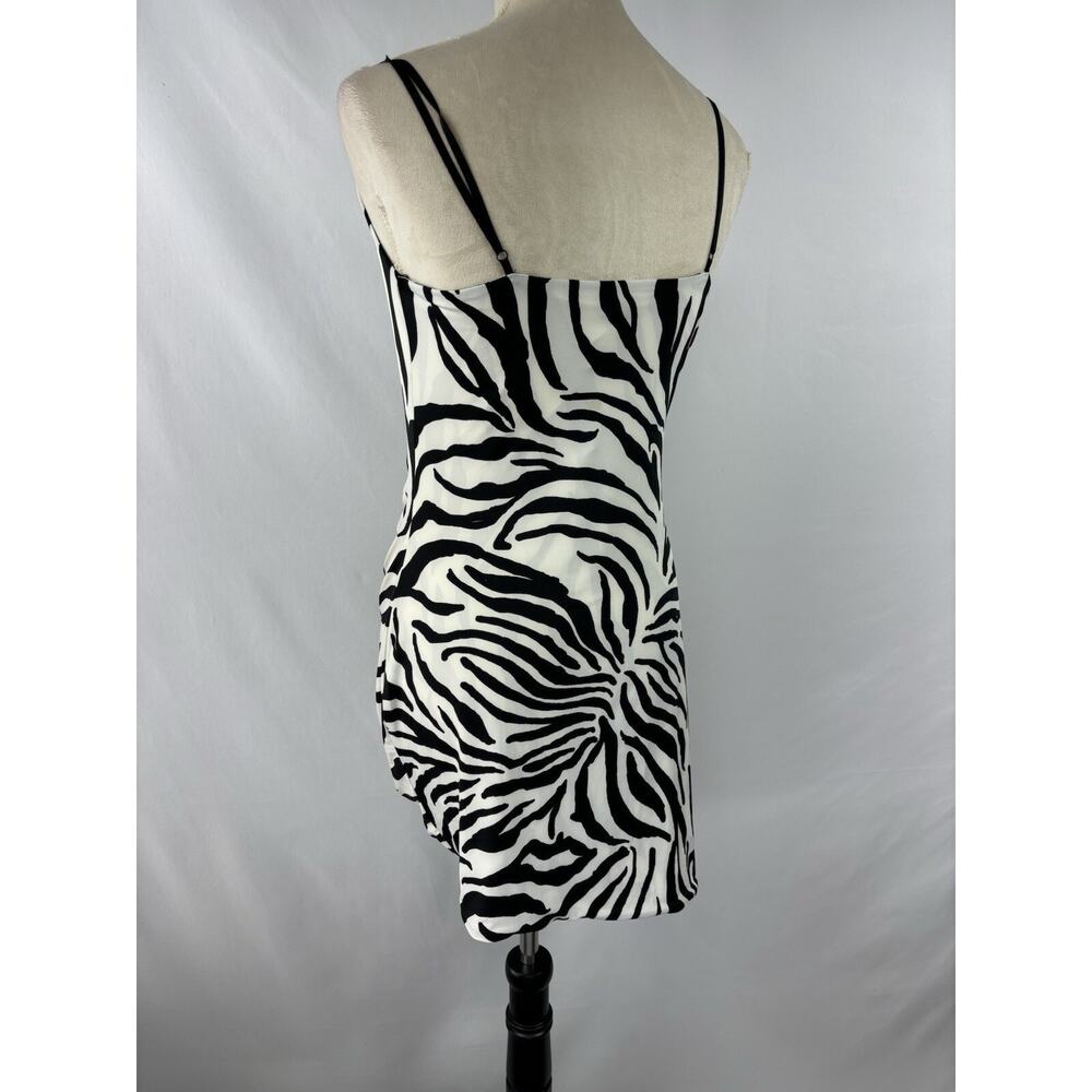AFRM Black and White Zebra Print Mini Slip Dress - Picture 3 of 13